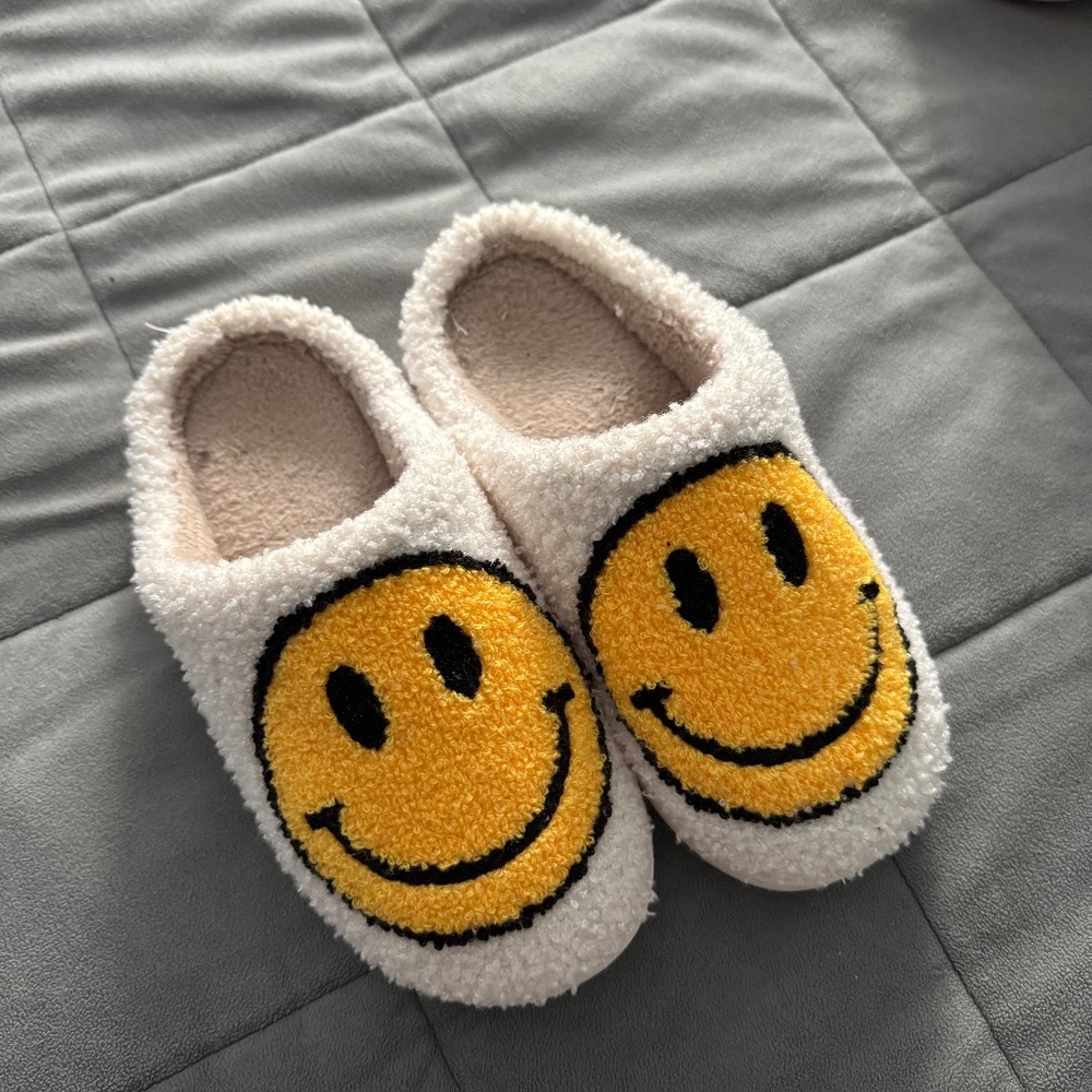 Smiley face slippers